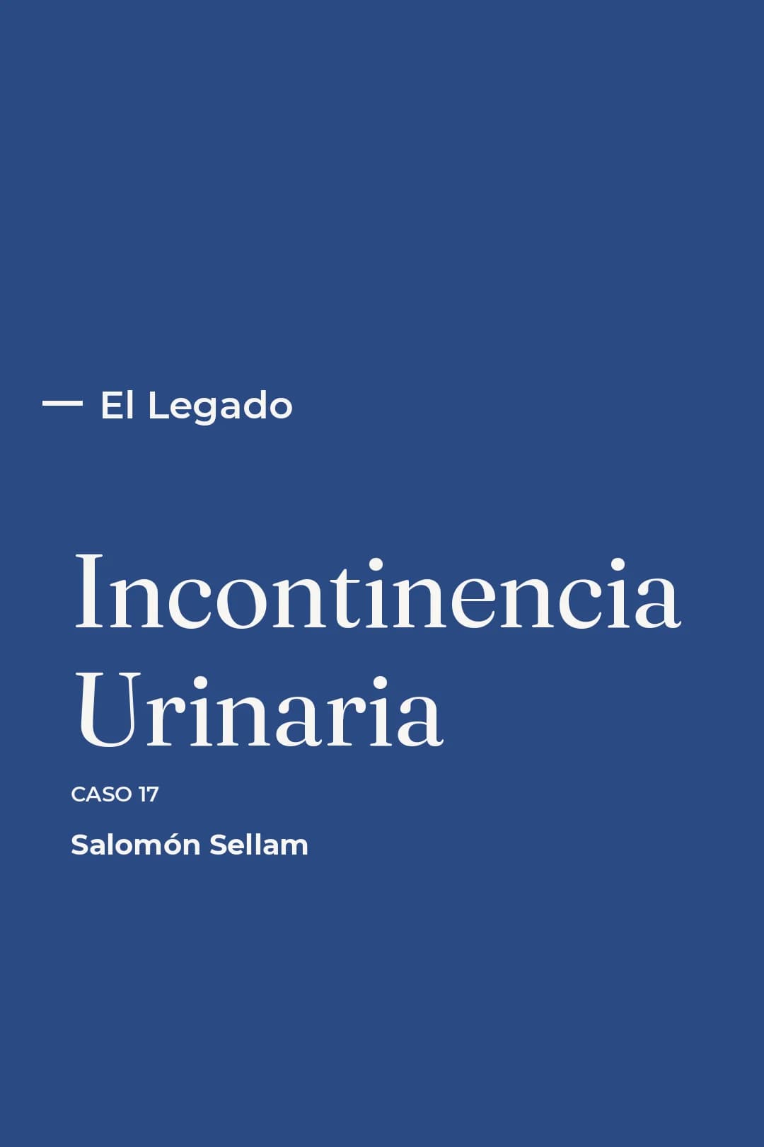 Portada del curso 17 - Incontinencia Urinaria