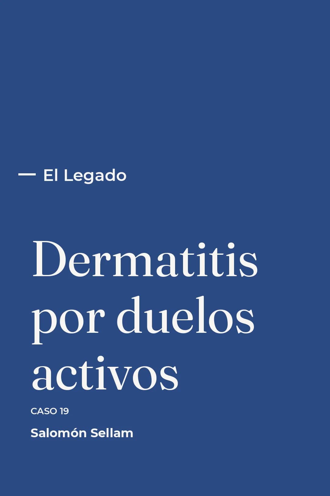 Portada del curso 19 - Dermatitis por duelos activos