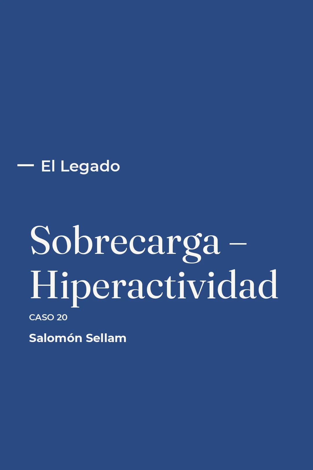 Portada del curso 20 - Sobrecarga – Hiperactividad
