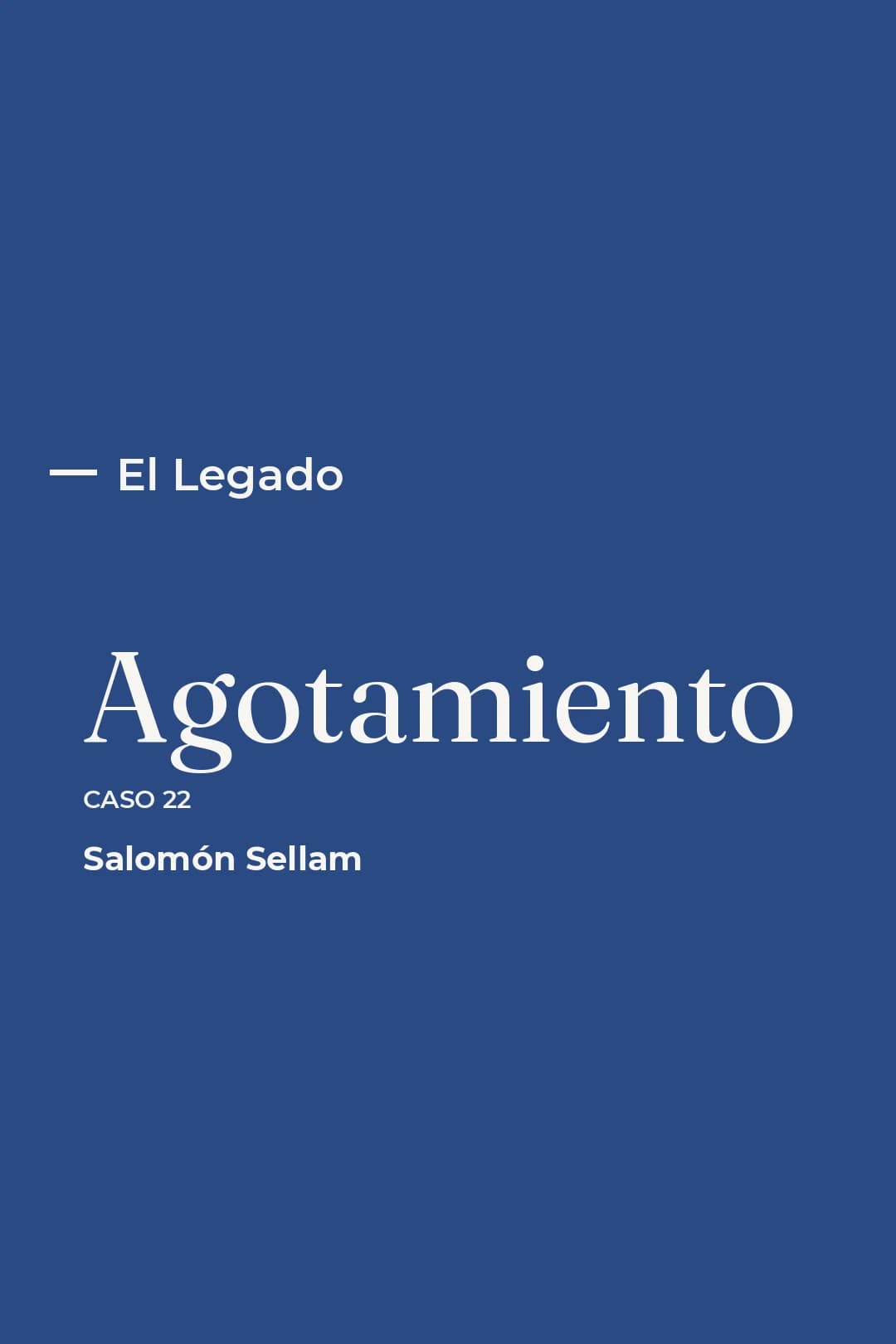 Portada del curso 22 – Agotamiento