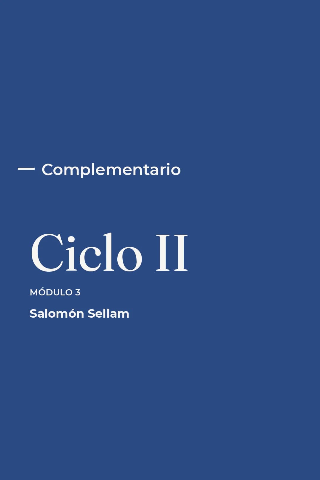 Portada del curso Ciclo II - Módulo 3