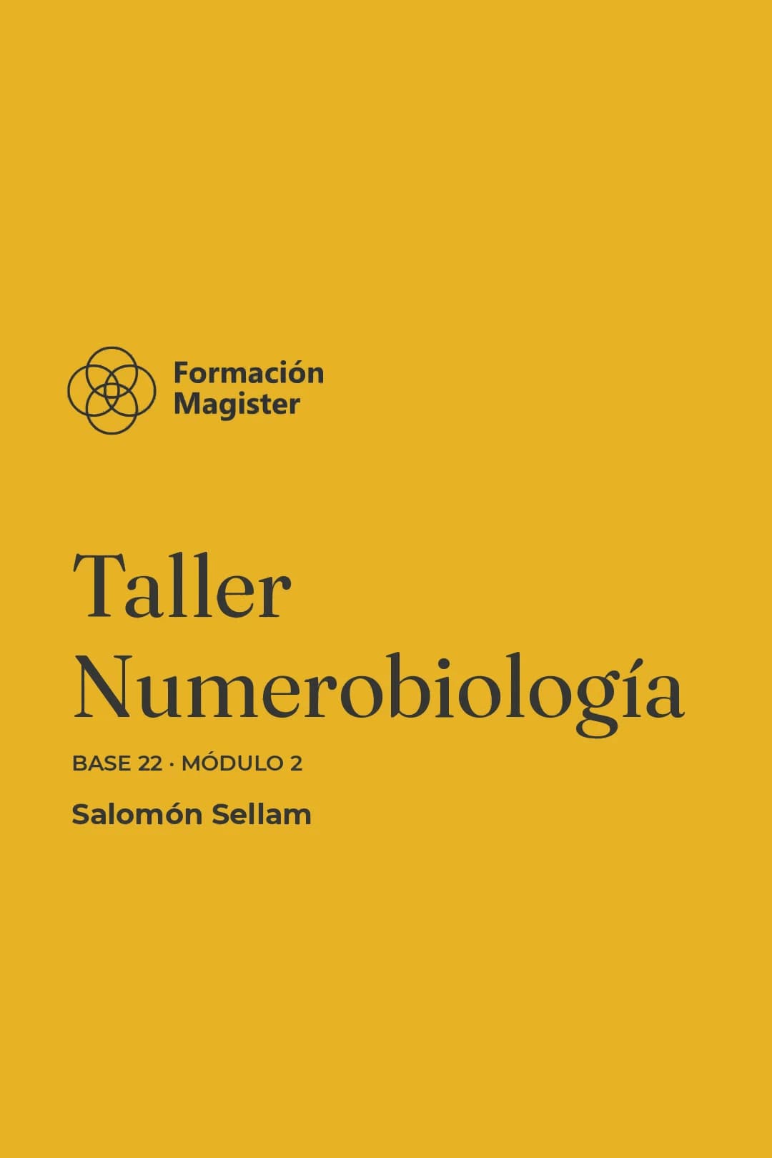 Portada del curso TALLER NUMEROBIOLOGÍA | BASE 22 - Módulo 2