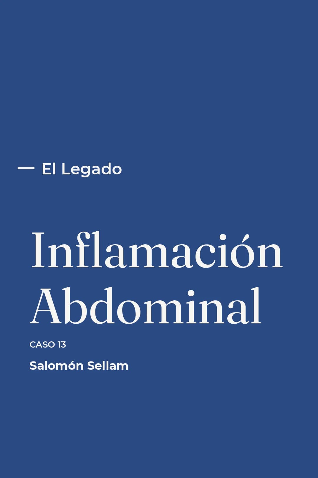 Portada del curso 13 - Inflamación Abdominal