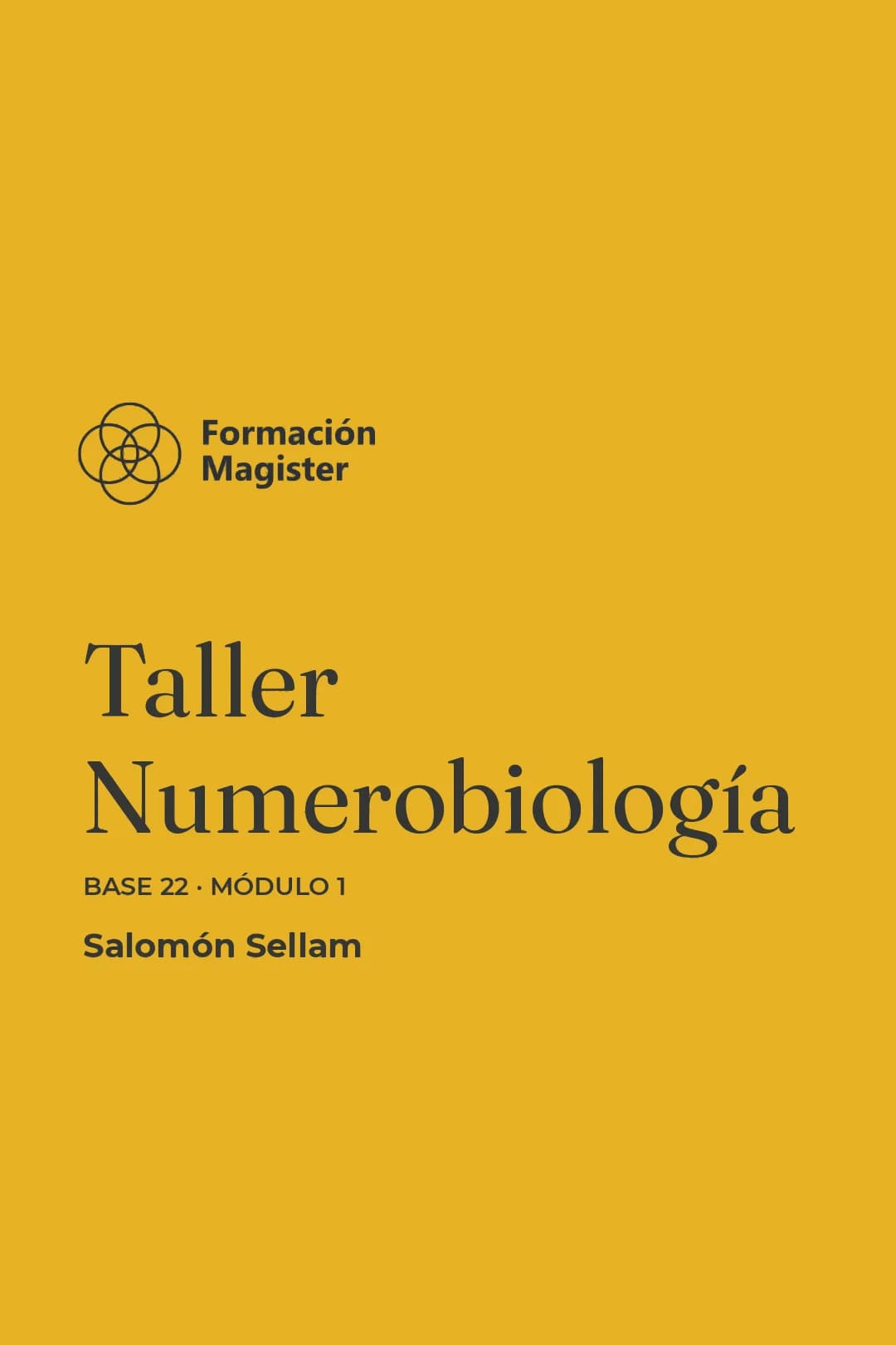 Portada del curso TALLER NUMEROBIOLOGÍA | BASE 22 - Módulo 1